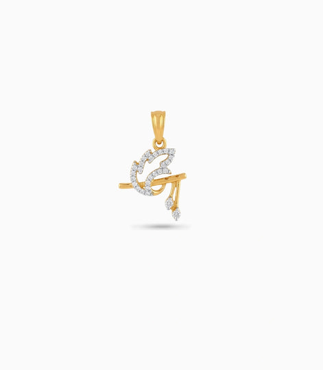 Gold Plated Morpankh Pendant