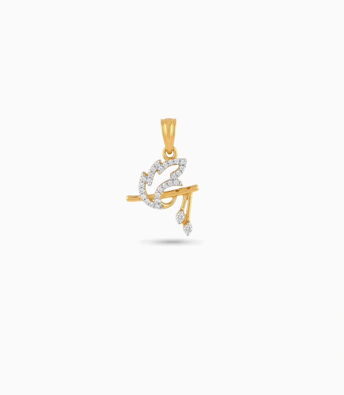Gold Plated Morpankh Pendant