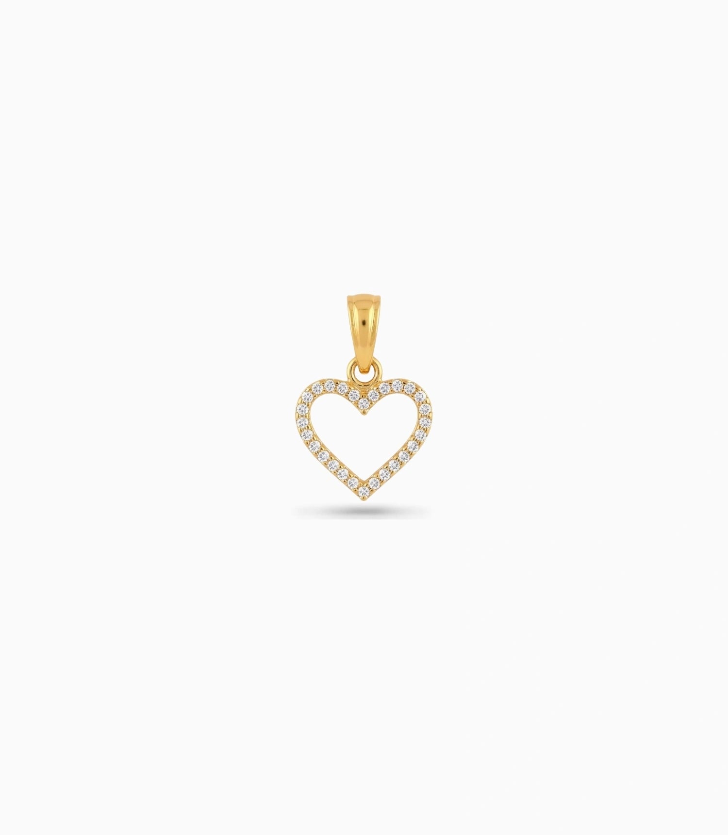 Gold Plated Heart AD Drop Pendant