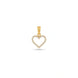 Gold Plated Heart AD Drop Pendant