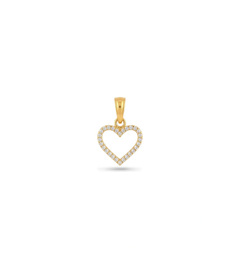Gold Plated Heart AD Drop Pendant