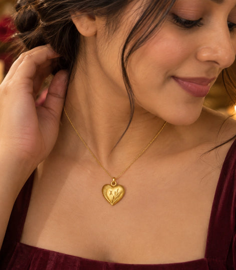 Gold Plated Stylish Heart Pendant