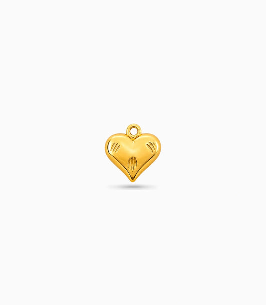 Gold Plated Feminine Heart Pendant