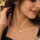 Gold Plated Feminine Heart Pendant