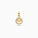 Gold Plated AD Double Ring Pendant
