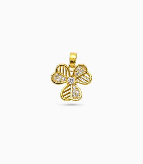 Gold Plated Flower AD Pendant