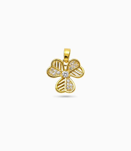 Gold Plated Flower AD Pendant