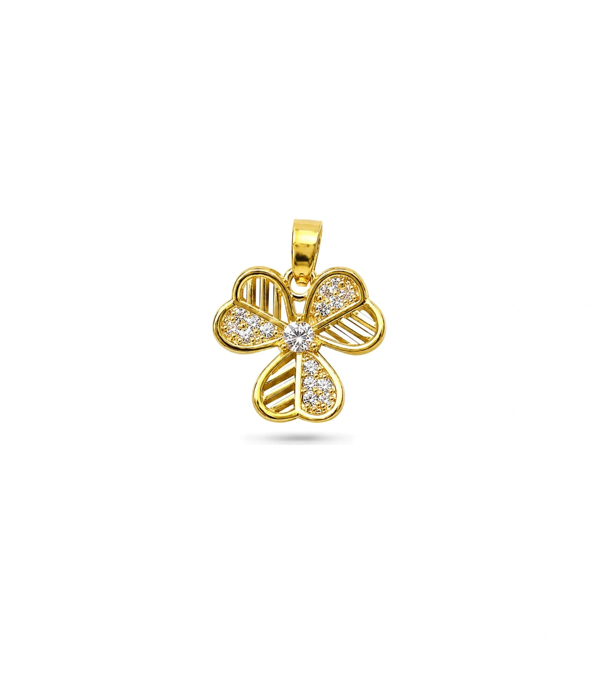 Gold Plated Flower AD Pendant