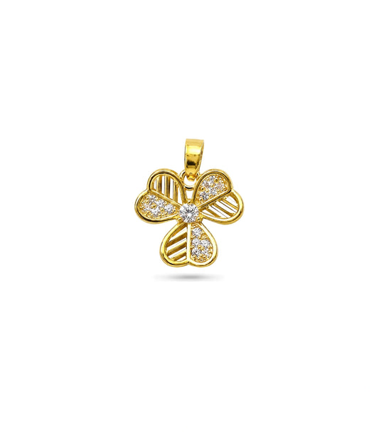 Gold Plated Flower AD Pendant