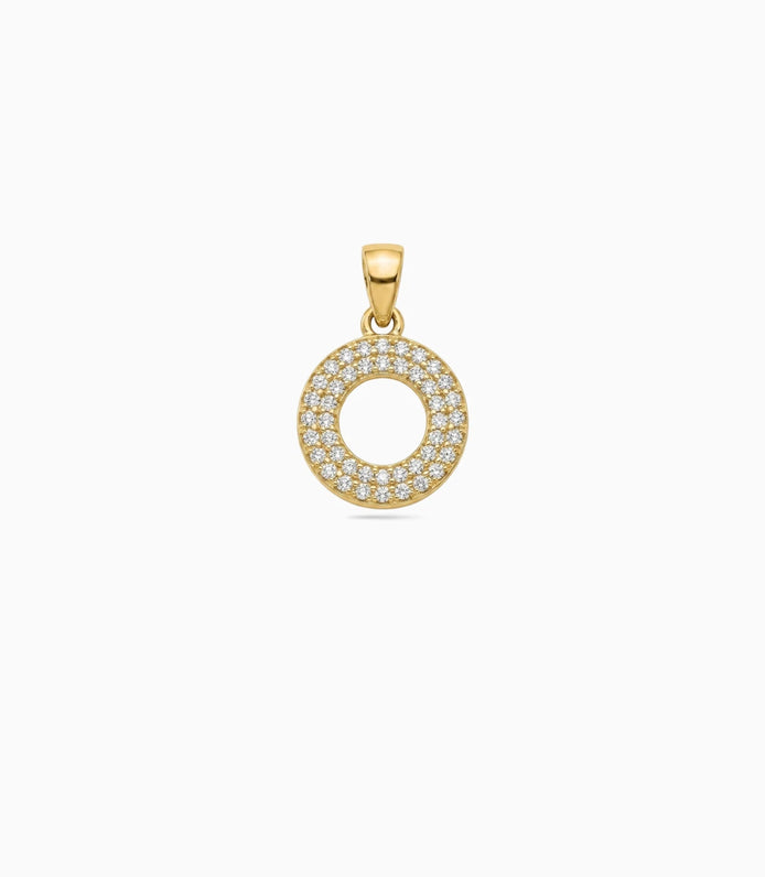 Gold Plated Halo AD Pendant
