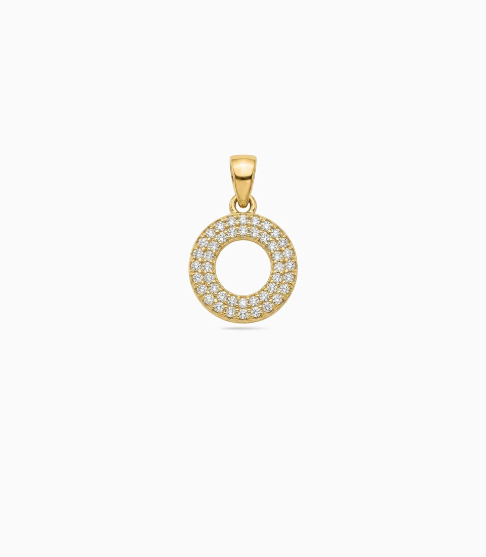 Gold Plated Halo AD Pendant