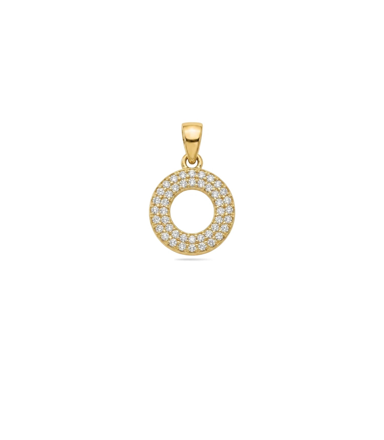 Gold Plated Halo AD Pendant