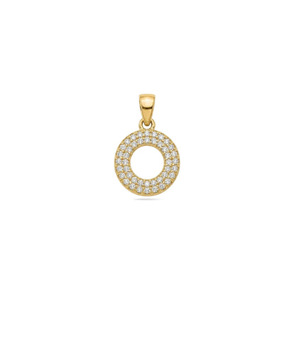Gold Plated Halo AD Pendant
