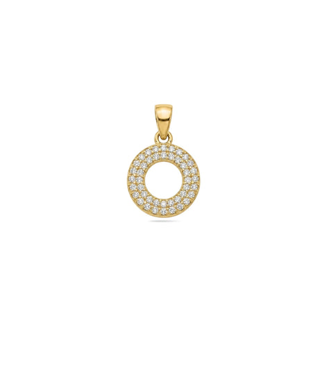 Gold Plated Halo AD Pendant