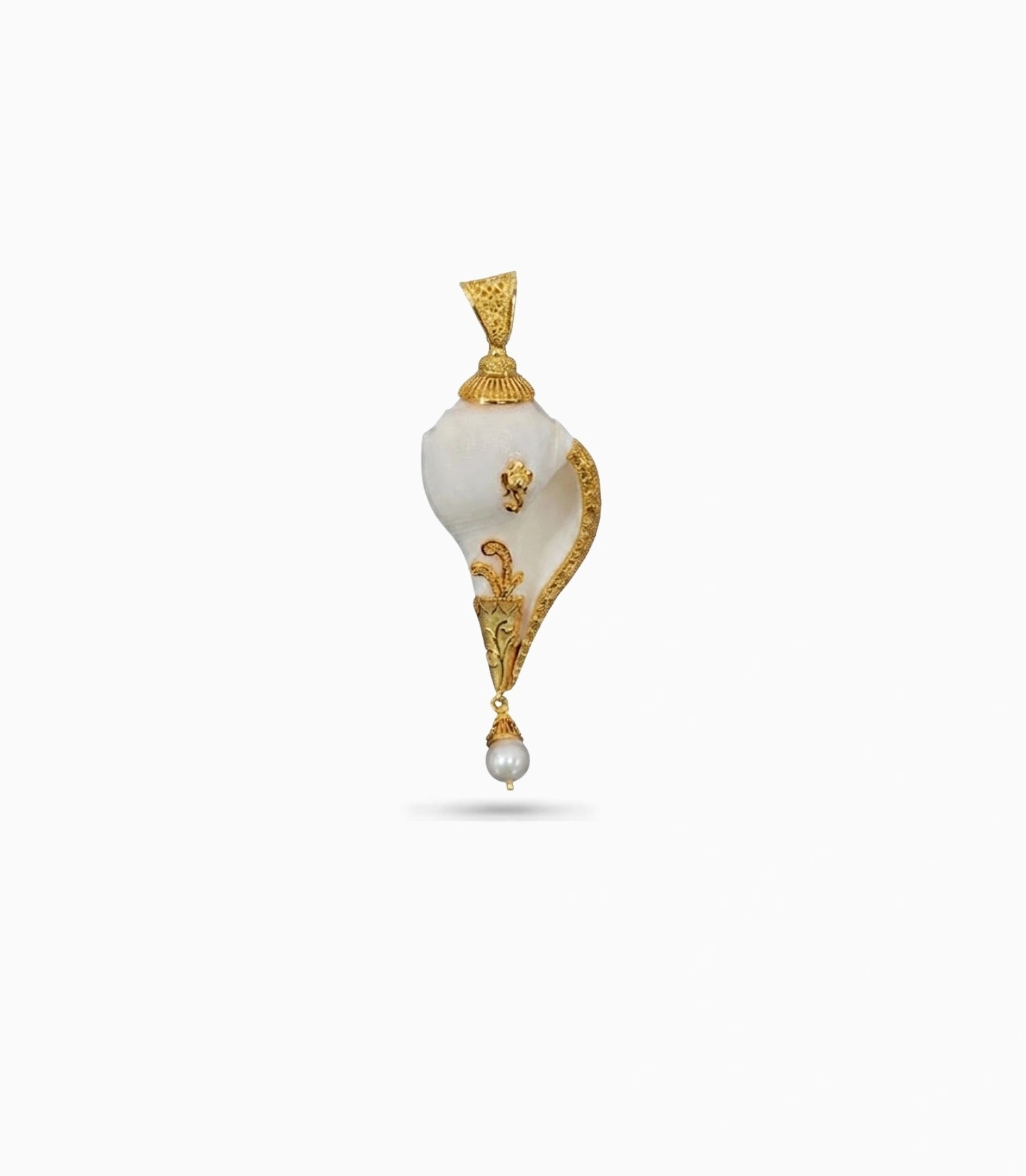 Gold Plated Sankh Pendant