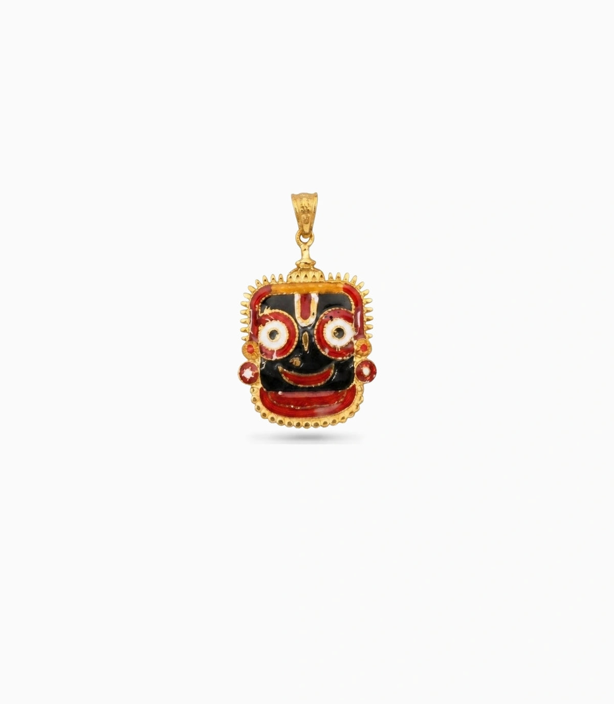 Gold Plated Square Lord Jagannath Pendant