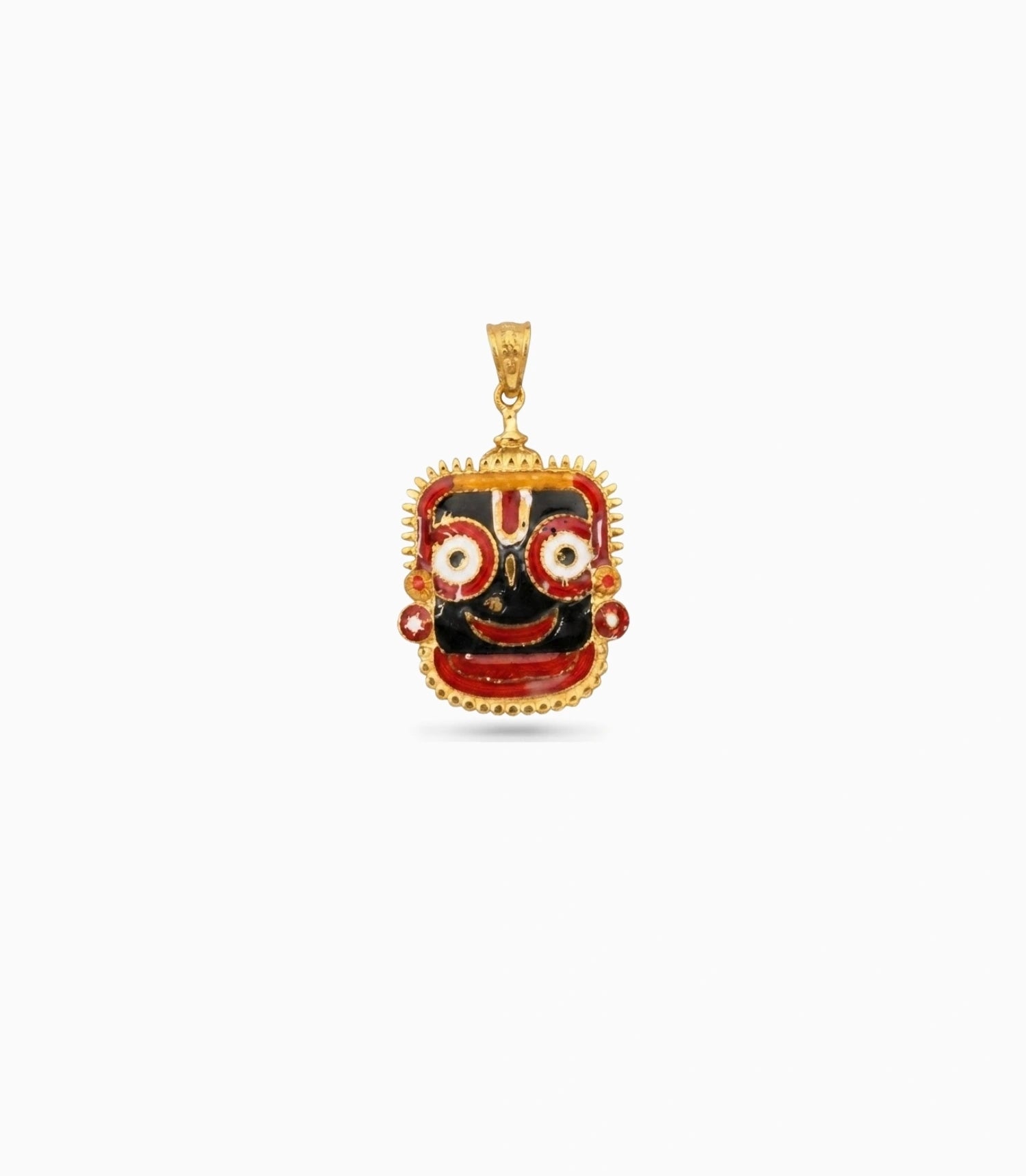 Gold Plated Square Lord Jagannath Pendant