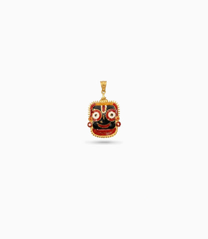 Gold Plated Square Lord Jagannath Pendant