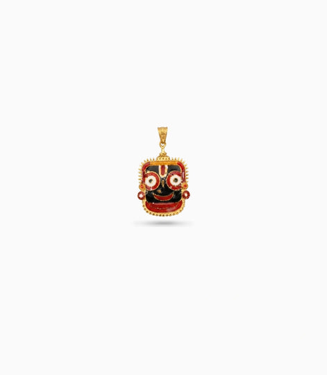 Gold Plated Square Lord Jagannath Pendant