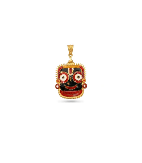 Gold Plated Square Lord Jagannath Pendant