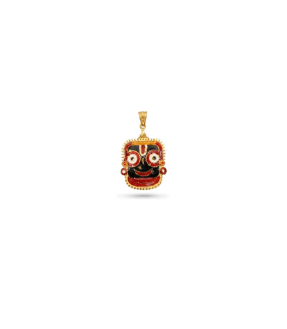 Gold Plated Square Lord Jagannath Pendant