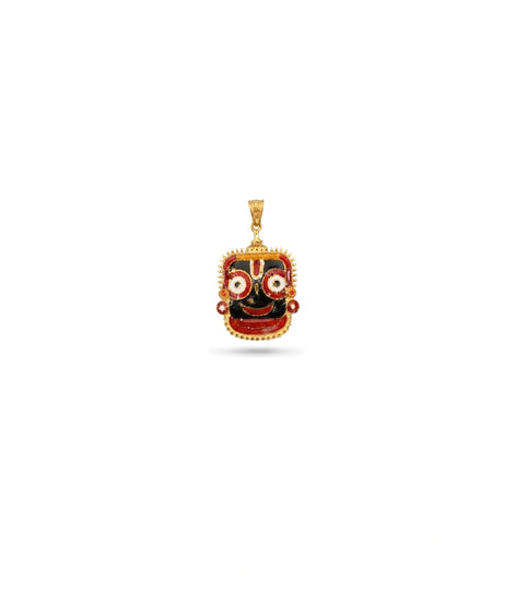 Gold Plated Square Lord Jagannath Pendant