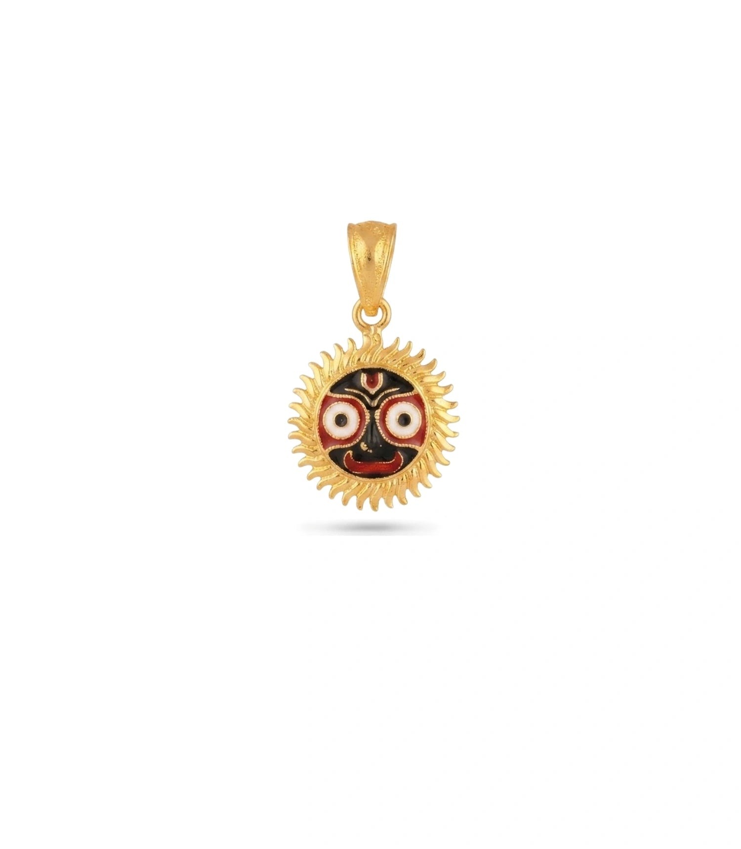 Gold Plated Circular Jagannath Pendant