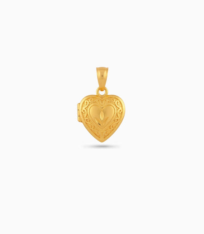 Gold Plated Lustrous Heart Pendant