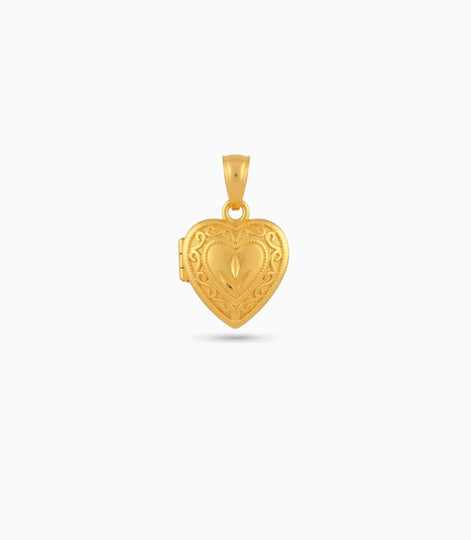 Gold Plated Lustrous Heart Pendant
