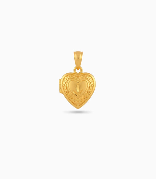 Gold Plated Lustrous Heart Pendant