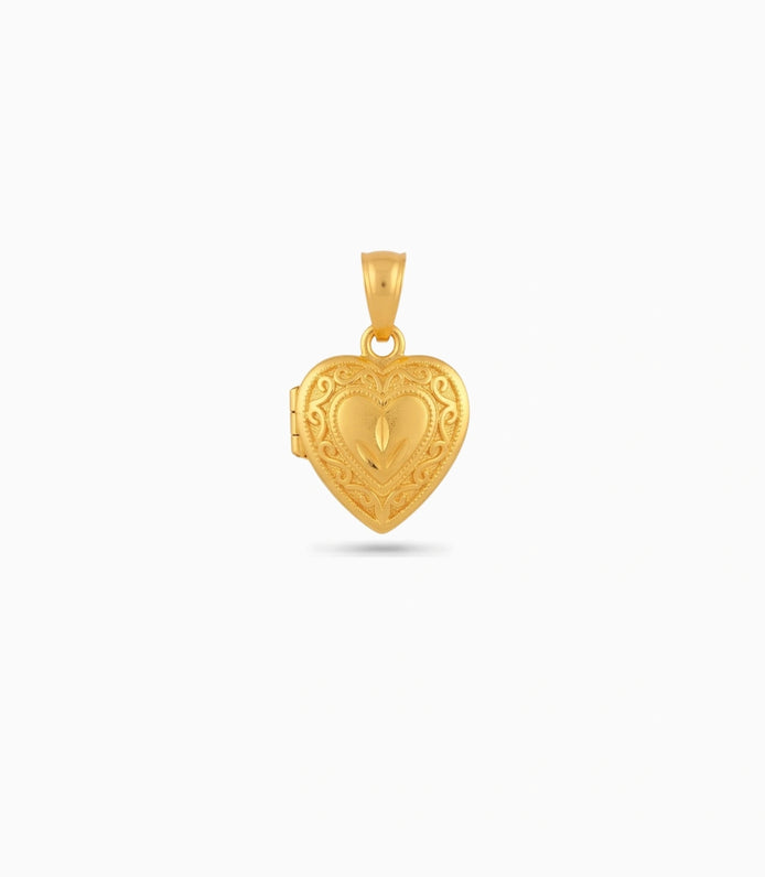 Gold Plated Lustrous Heart Pendant