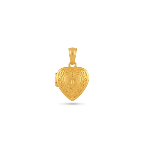 Gold Plated Lustrous Heart Pendant