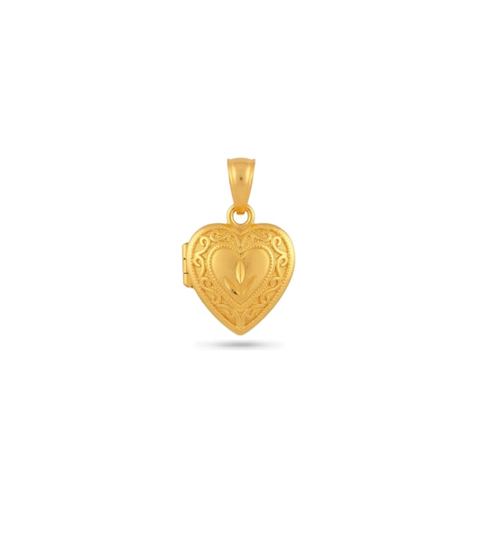 Gold Plated Lustrous Heart Pendant