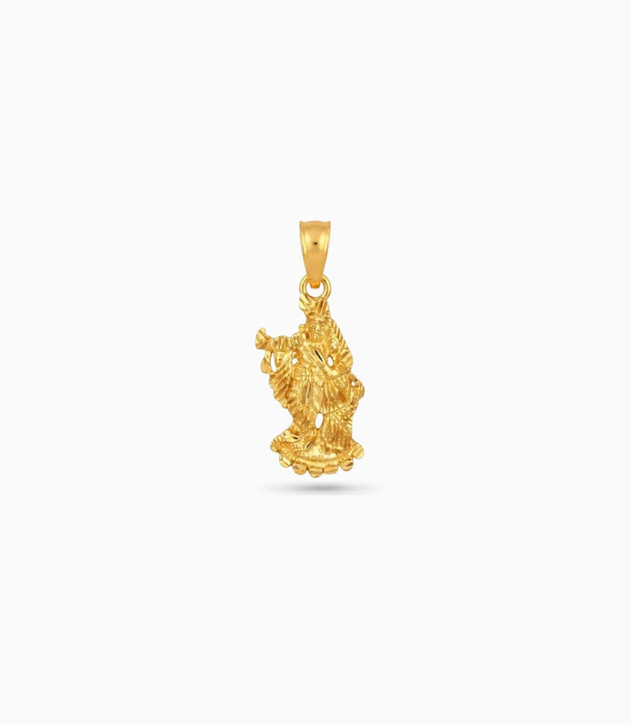 Gold Plated Radha Krishna Faith Pendant