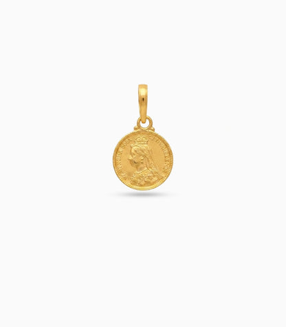 Gold Plated Coin Pendant