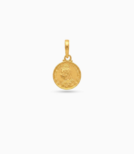 Gold Plated Coin Pendant