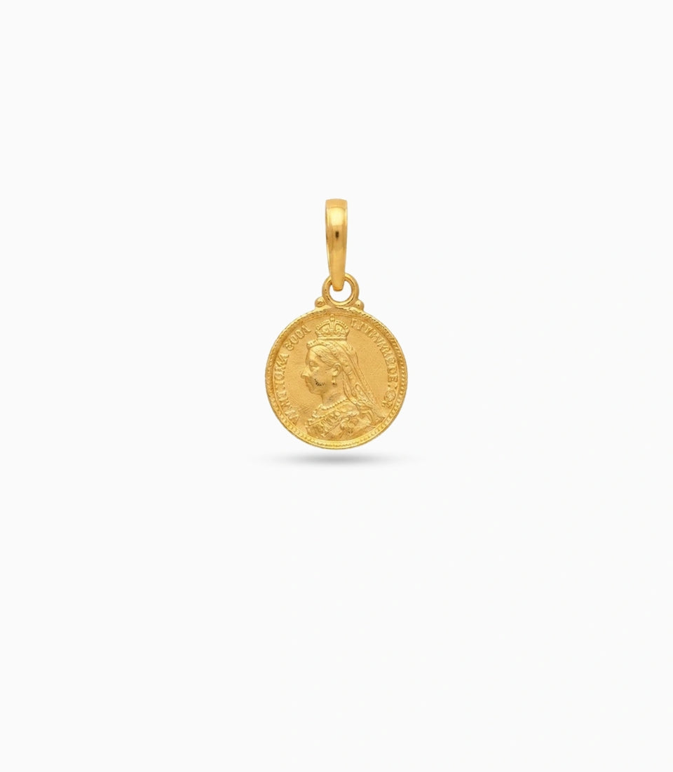 Gold Plated Coin Pendant