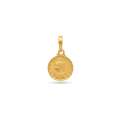 Gold Plated Coin Pendant