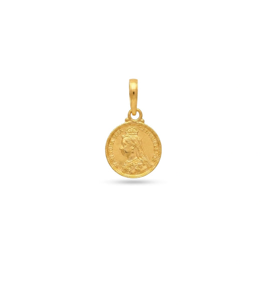 Gold Plated Coin Pendant