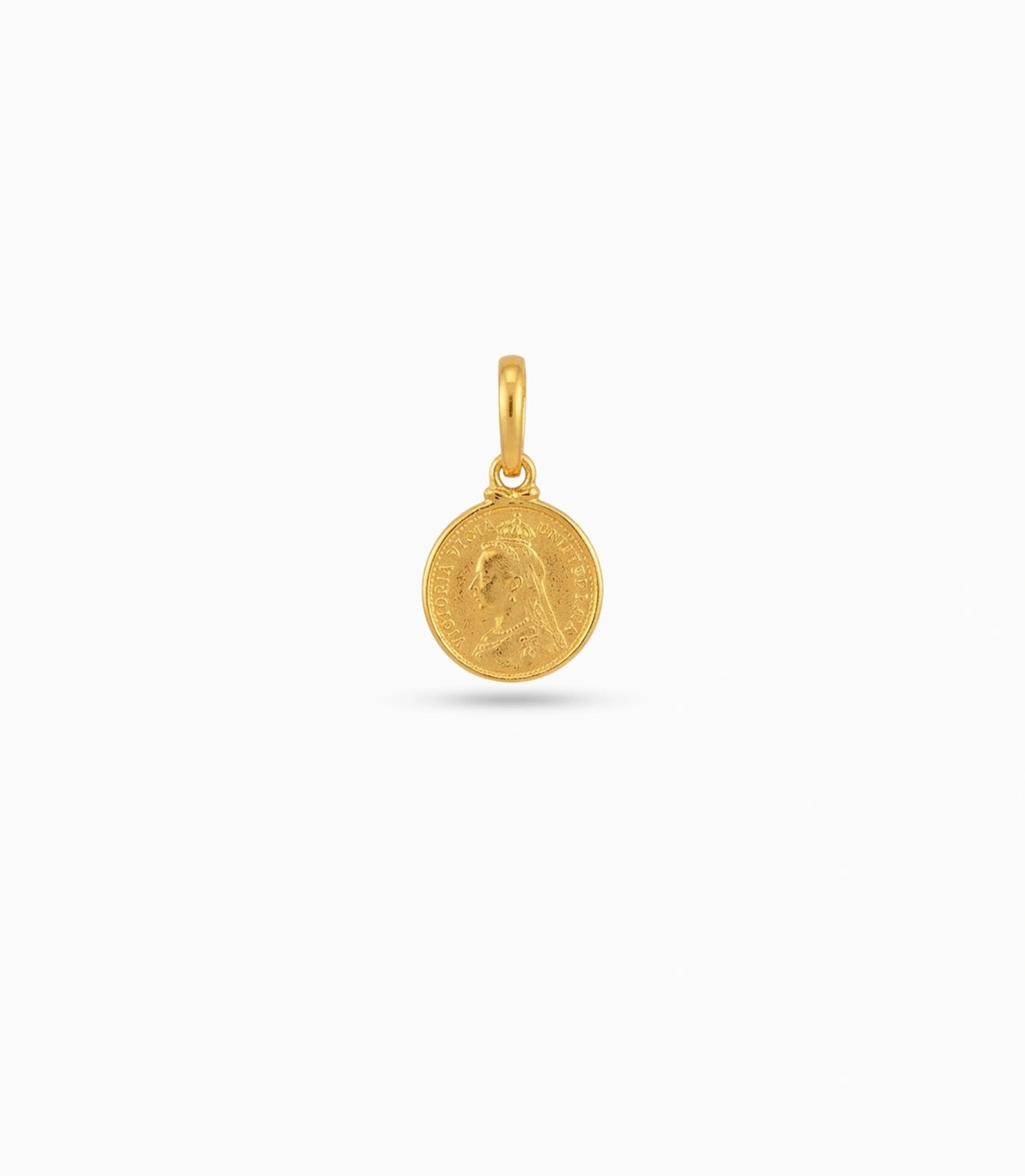 Gold Plated Cute Coin Pendant