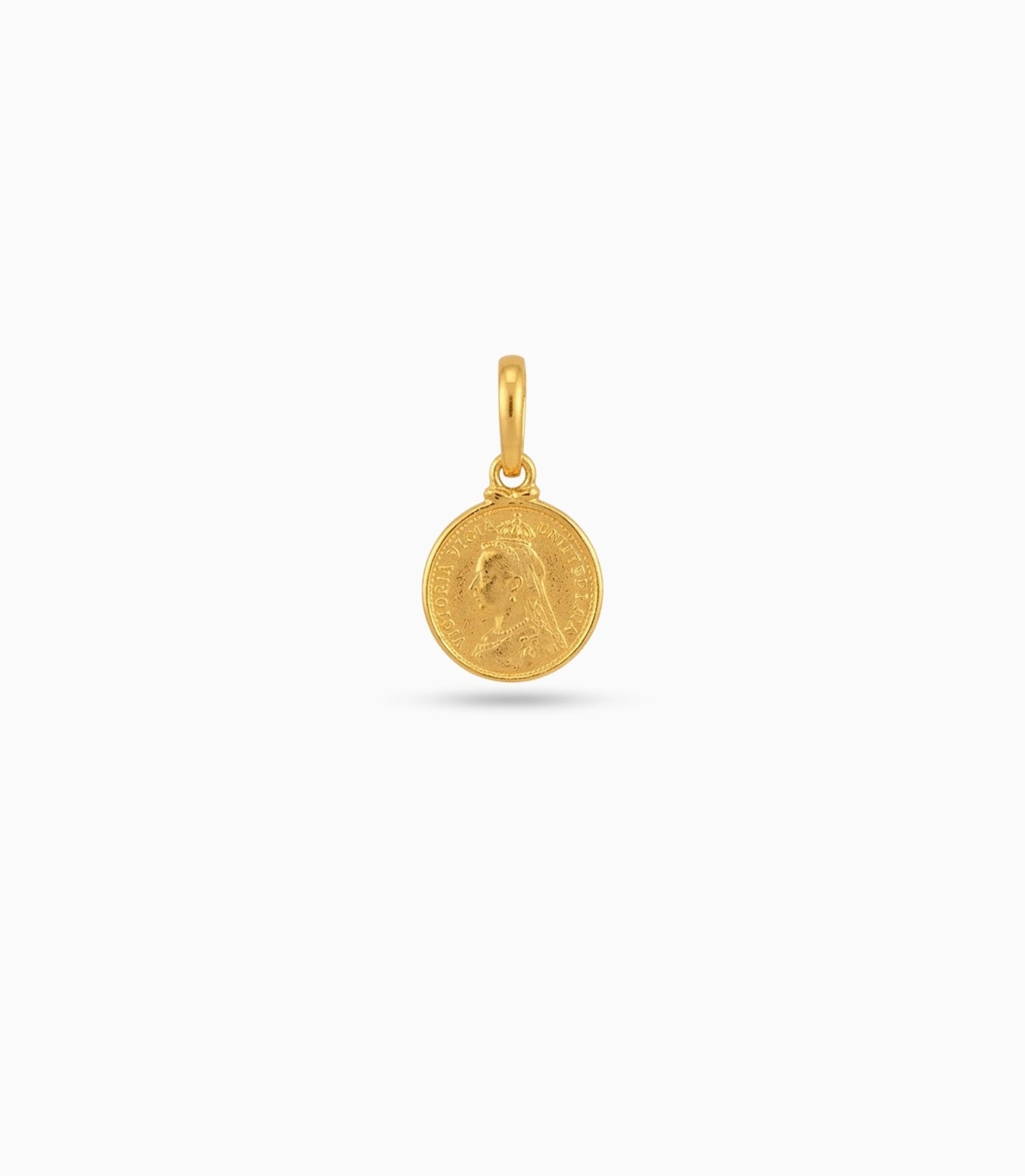 Gold Plated Cute Coin Pendant