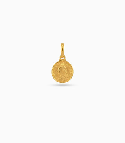 Gold Plated Cute Coin Pendant