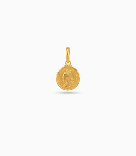 Gold Plated Cute Coin Pendant