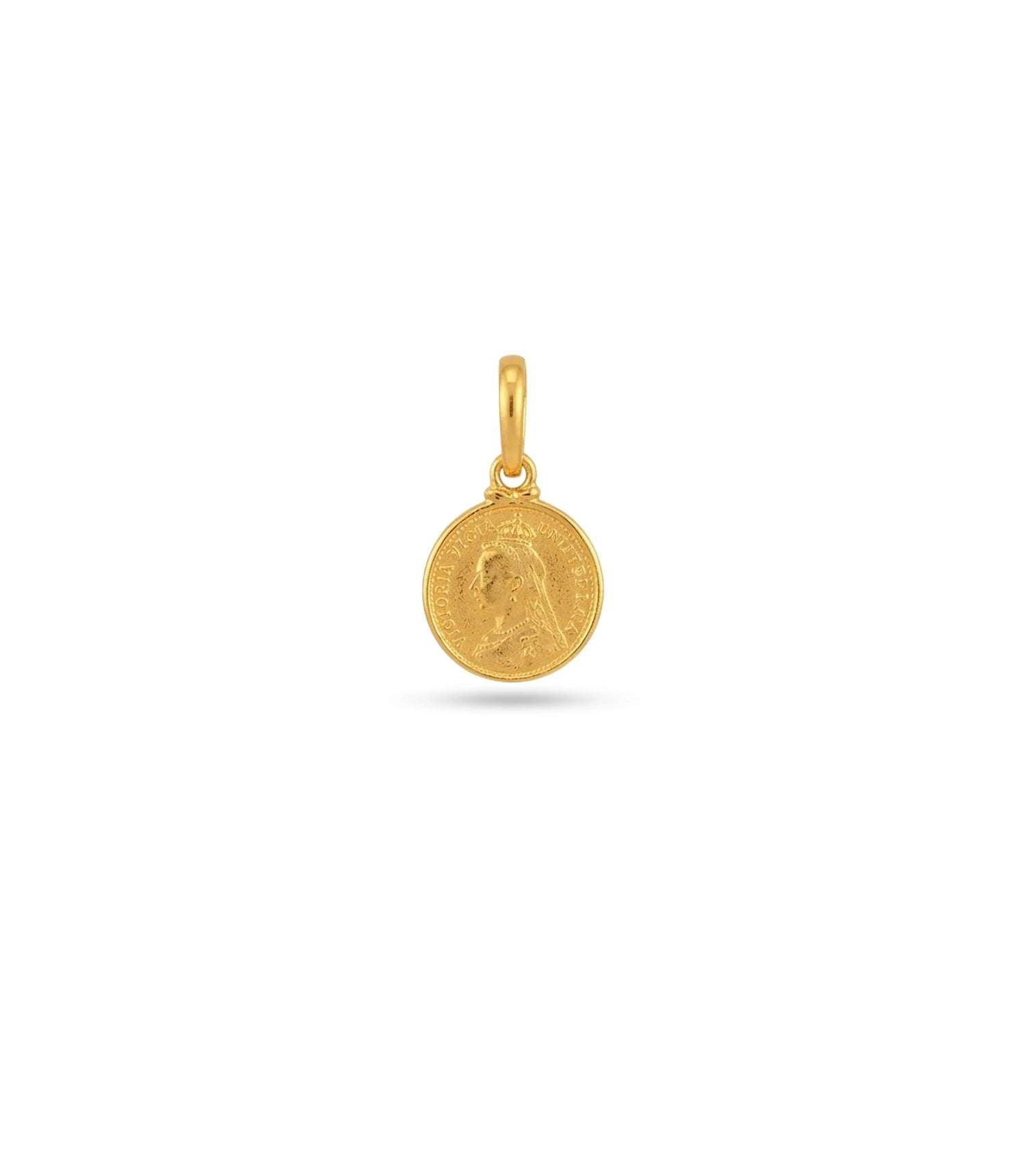 Gold Plated Cute Coin Pendant
