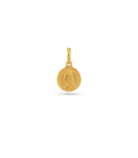 Gold Plated Cute Coin Pendant