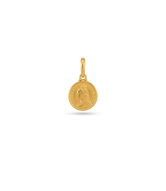 Gold Plated Cute Coin Pendant