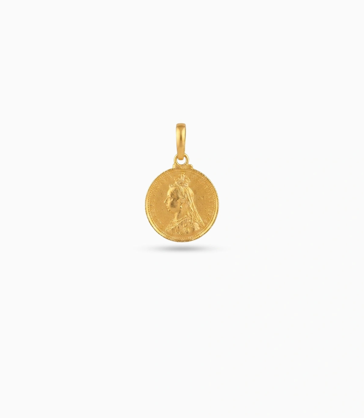 Gold Plated Coin Motif Pendant