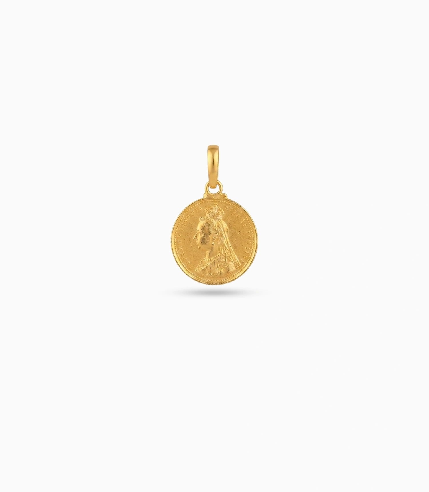 Gold Plated Coin Motif Pendant