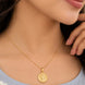 Gold Plated Coin Motif Pendant