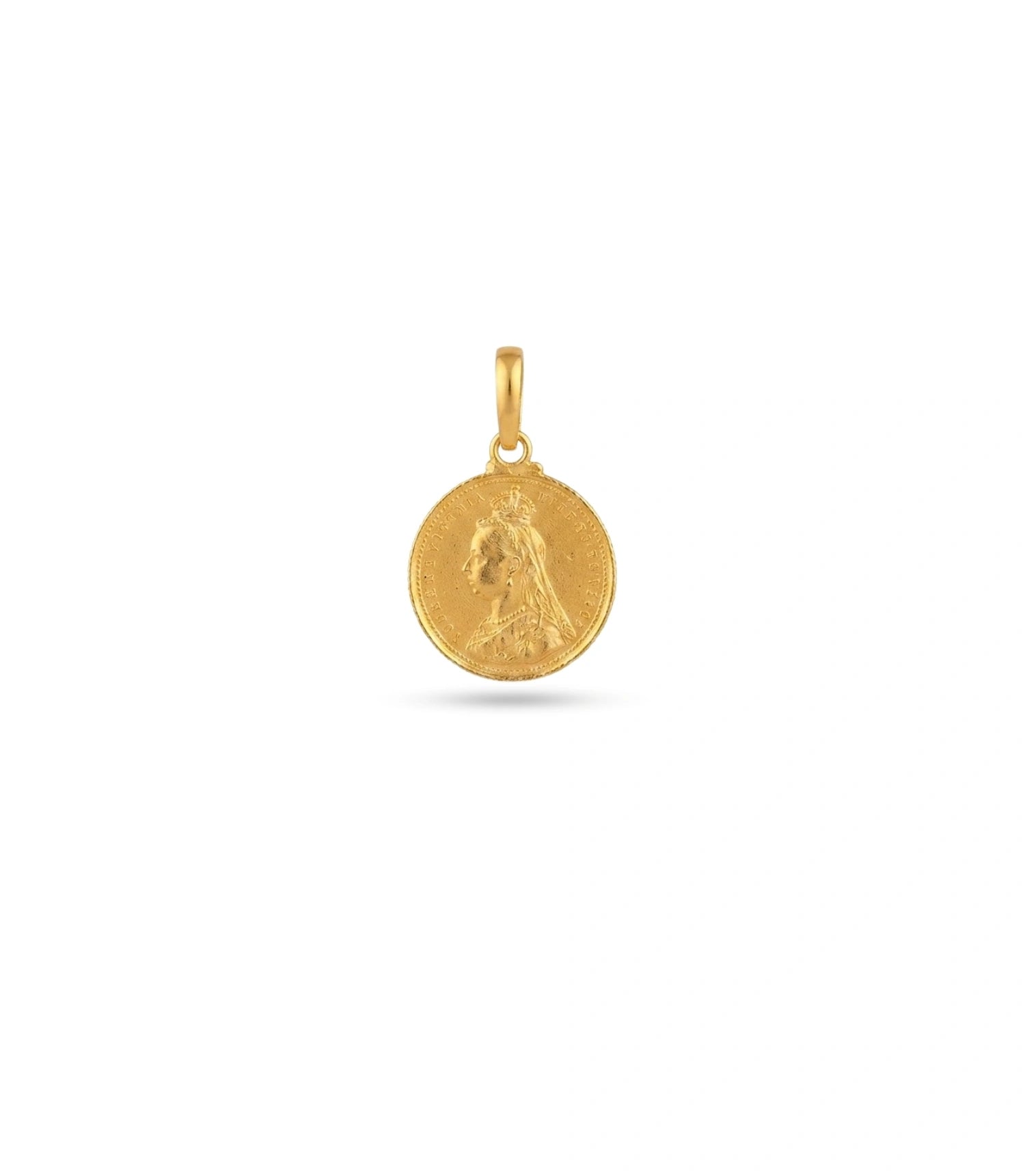 Gold Plated Coin Motif Pendant